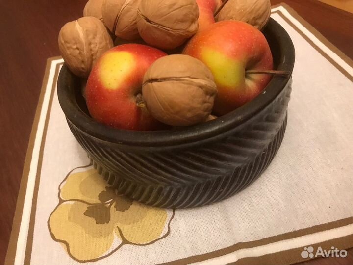 Керамическая ваза для фруктов. Винтаж, 1983 г