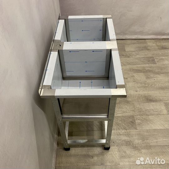 Котломойка из нержавейки 100 x 50 x 85 двойная