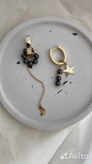 Серьги Конго с подвесками