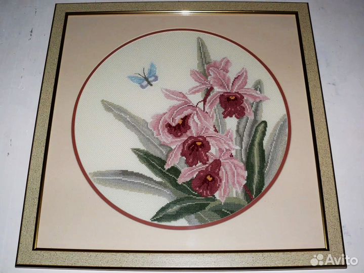 Картины. Орхидеи. Вышивка