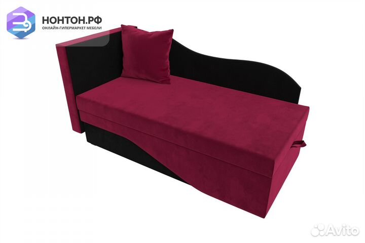 Кушетка выкатная Гармония красная / черная