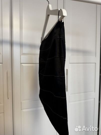 Атласная юбка мини