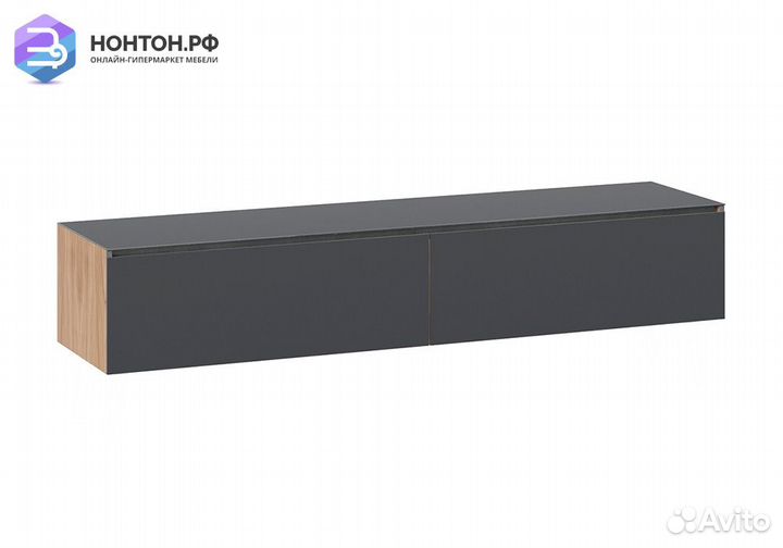 Тв-тумба Глосс яблоня беллуно / стекло графит мато