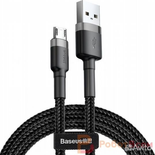 Кабель Baseus Cafule, USB - Micro USB 2.4А, 1м