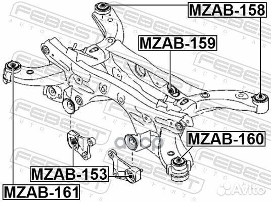 Сайлентблок опоры дифференциала mazda CX-5 11-1