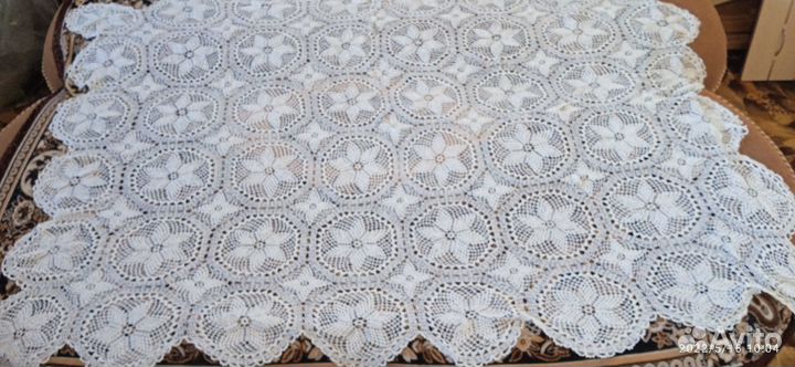 Вязаное крючком покрывало и накидка на подушку