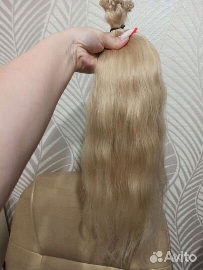 Волосы для наращивания 50 см блонд
