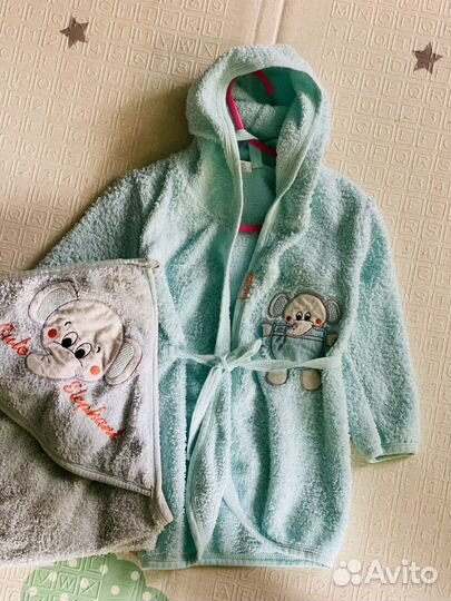 Детский халат и полотенце