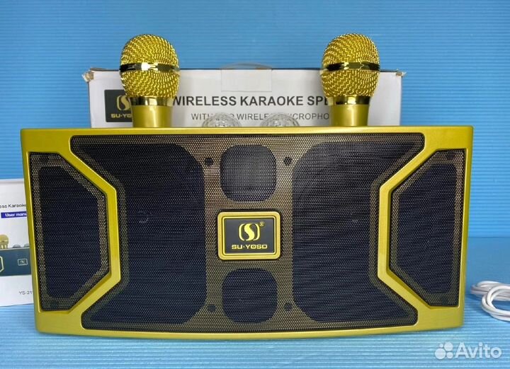 Караоке станция Suyosd. 2 беспроводных микрофона