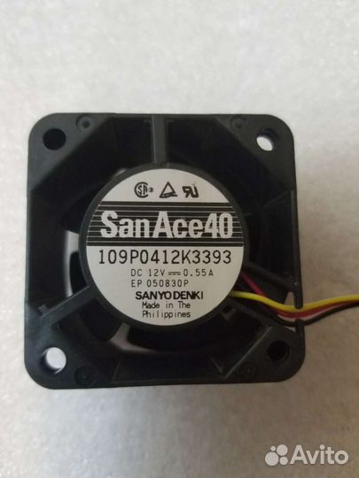 Серверный вентилятор 40мм 12v 0.55a