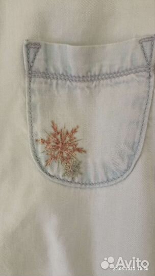 Рубашка лёгкий деним 6-7 лет