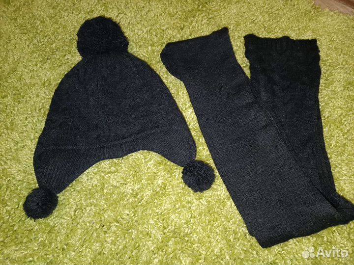 Шапка,шарф и берет на девочку