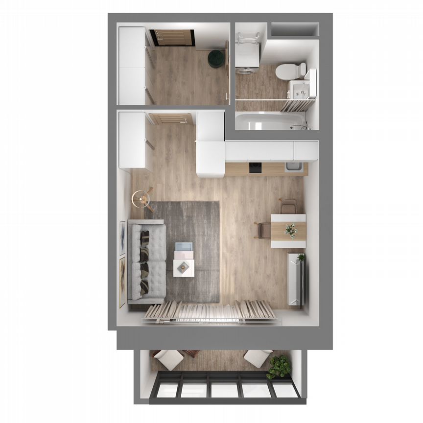 Квартира-студия, 26,8 м², 2/23 эт.