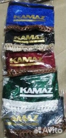 Ламбрекен камаз двухсторонний + боковушка (синий)