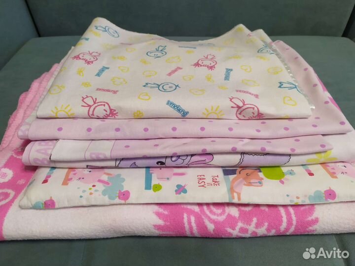 Постельное 120*80 + одеяло + подушка+ наматрасник