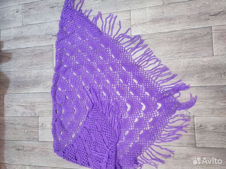 Платок шаль вязаный