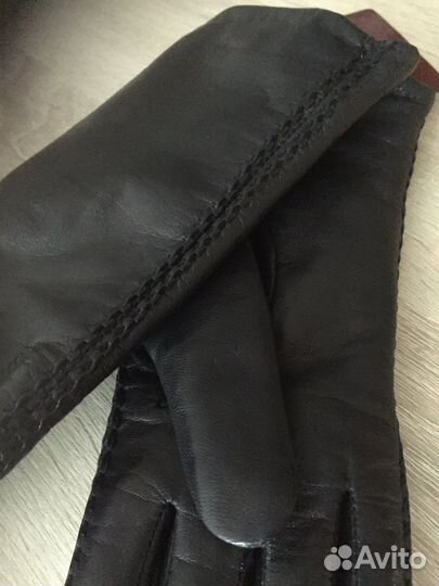 Перчатки зимние кожаные