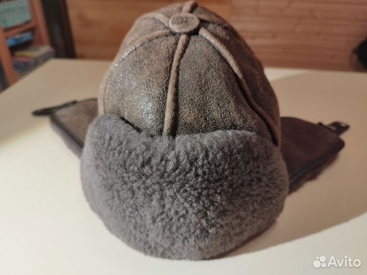 Шапка ушанка дубленая детская