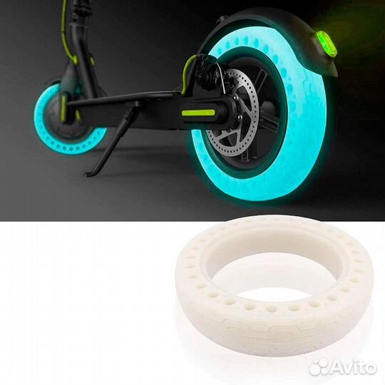 Покрышка Флуоресцентная Для Xiaomi M365 Голубая