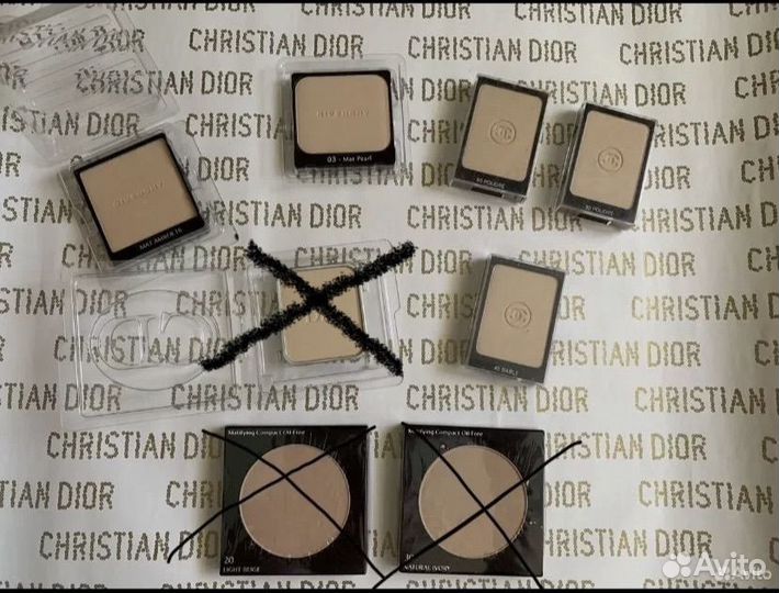 Chanel, Dior, Givenchy пудра