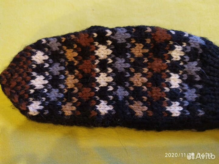 Шапки варежки шерсть ручная работа