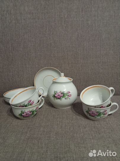 Чайный сервиз фарфор советский СССР