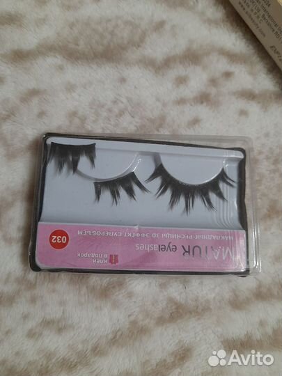 Накладные ресницы с клеем