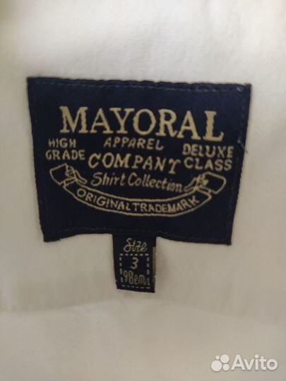 Рубашка белая Mayoral 98см
