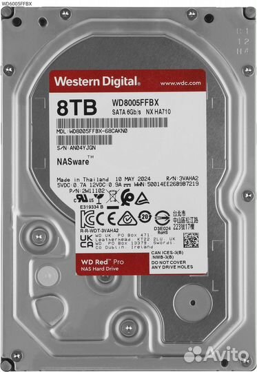 WD6005ffbx, Диск HDD WD Red Pro SATA 3.5