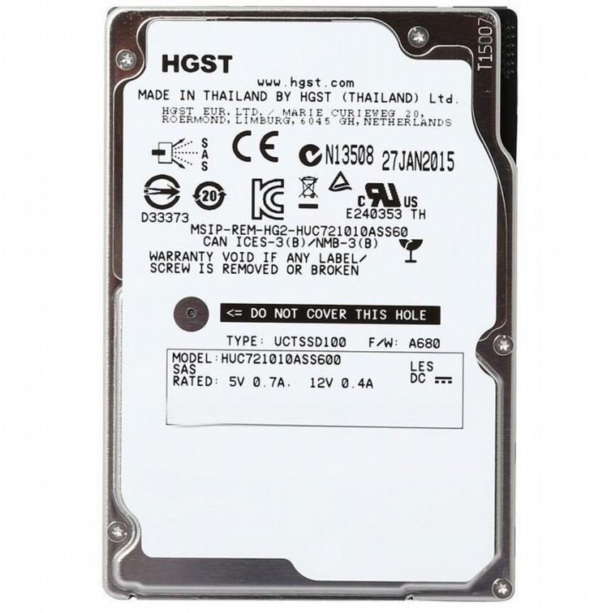 [HUC721010ASS600] Жесткий Диск Hitachi 1tb Sas 2,5 Huc721010ass600