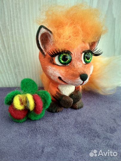 Лисенок. Авторская игрушка из полимерной глины