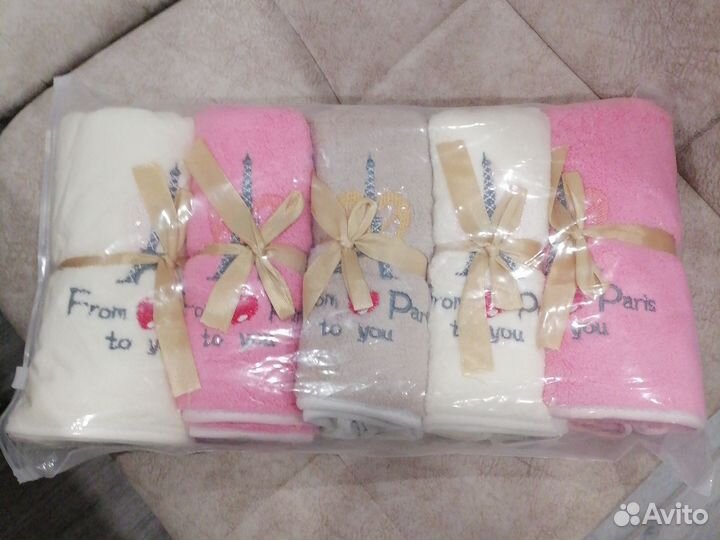 Набор полотенец новый, микрофибра