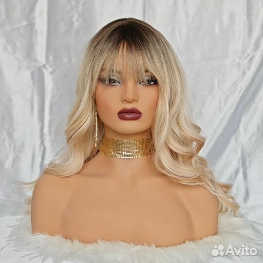 Парик блонд из термоволокна