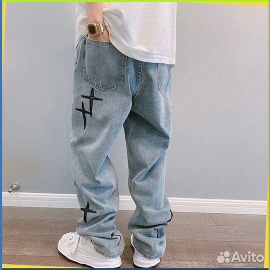 Штаны карго Y2K с крестами (Артикул товара: 42827)