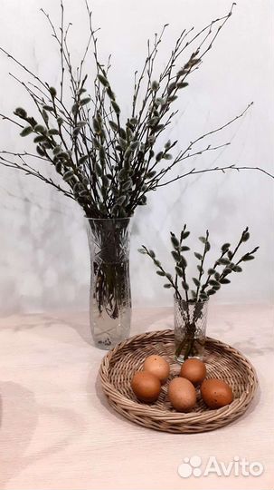 Плетёный поднос корзина из бумажной лозы