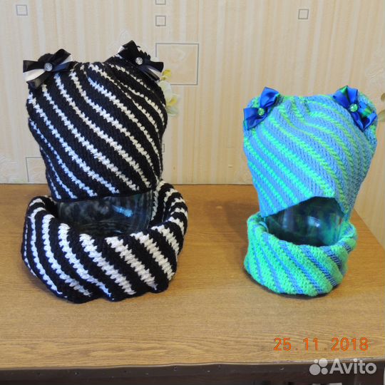 Шапка и шарф ручная вязка