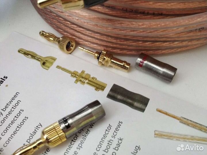 Клипш 7,13м акуст. кабель +8 бананов новые оригин