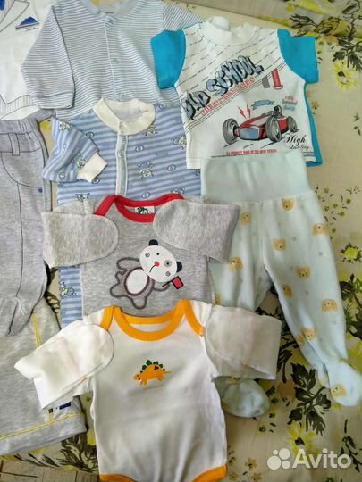 Вещи на мальчика 0-6 мес