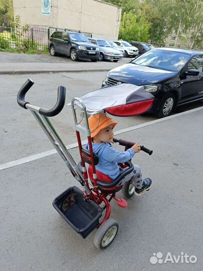 Велосипед с родительской ручкой