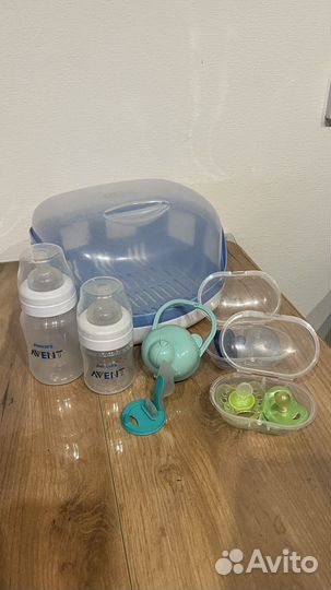 Набор Стерилизатор chicco и бутылочки avent