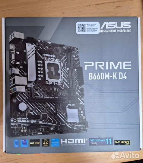 Материнская плата asus prime B660M-K D4