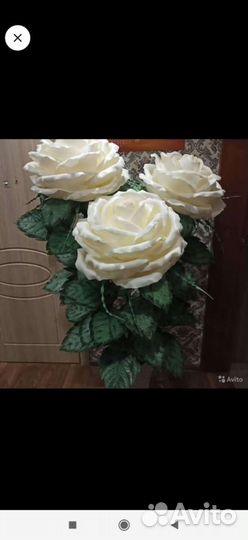 Розы торшер в кашпо