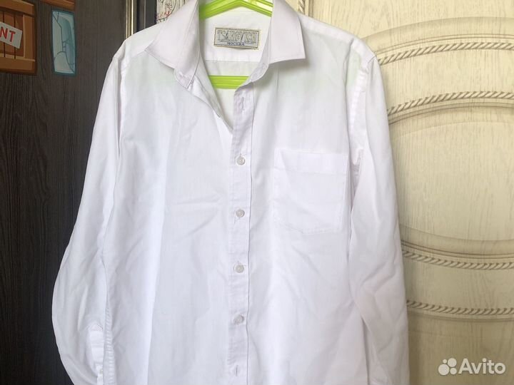 Рубашка белая для мальчика 146