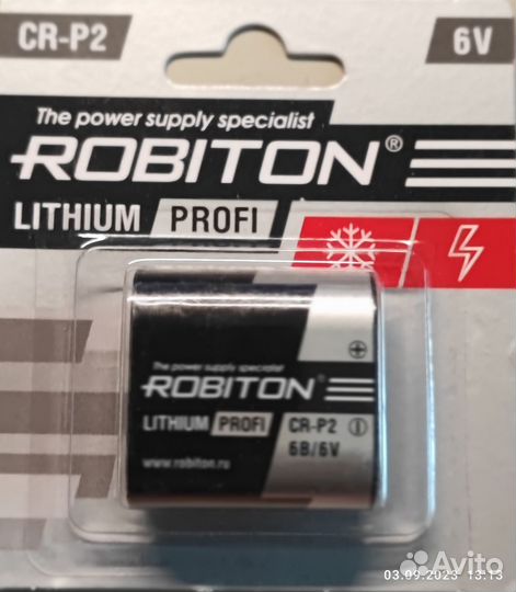 Батарейка robiton profi CR-P2 BL1