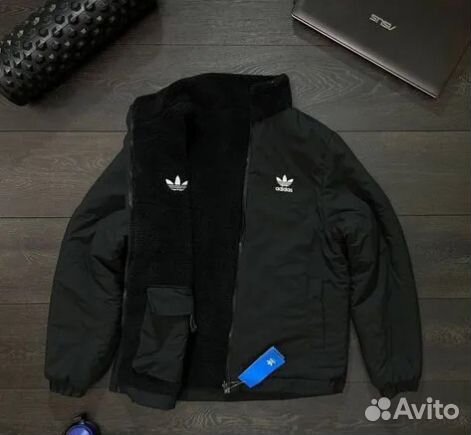 Куртка adidas двухсторонняя барашка