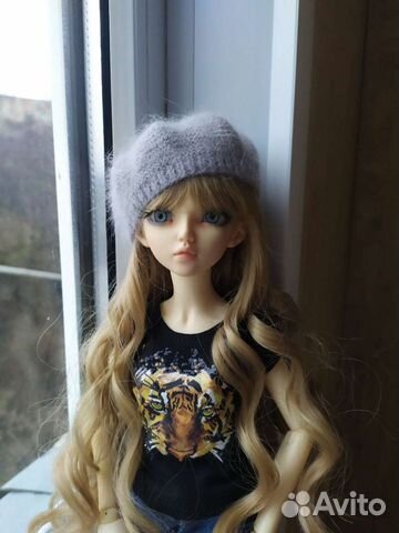 Вязаный берет для кукл бжд 1/4 минифи