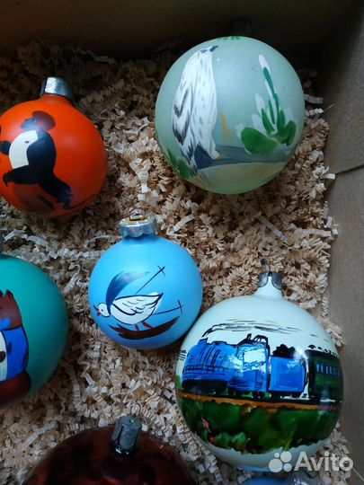 Елочные игрушки. Шары с росписью