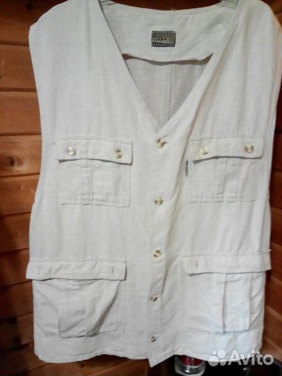 Жилет муж лен 50 разм