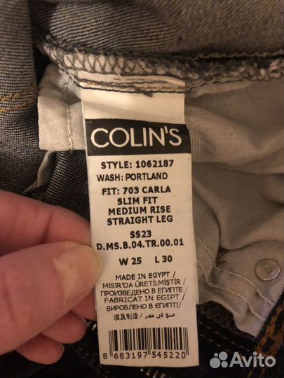 Джинсы colins новые женские