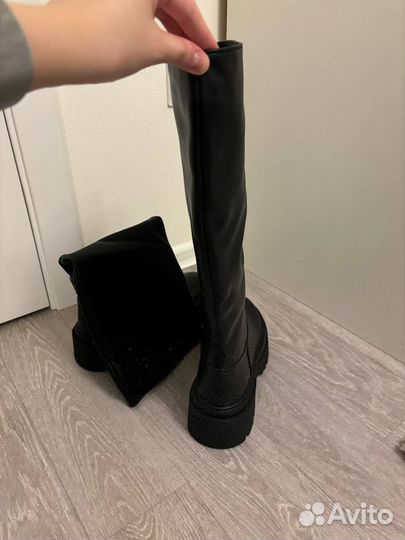 Новые сапоги трубы широкие 39 40 old money